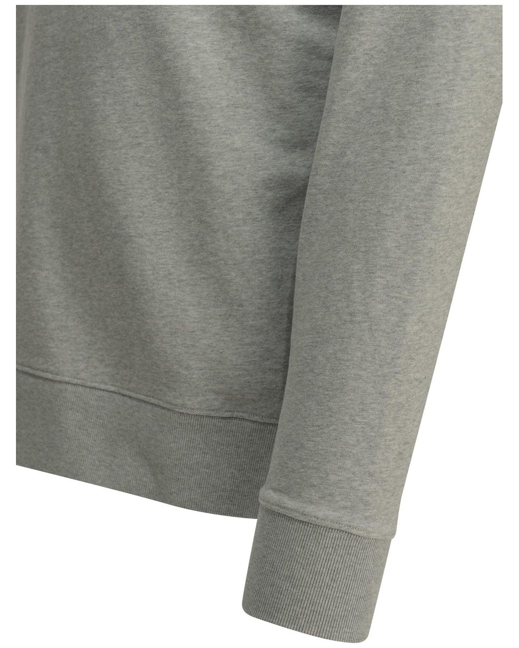 Maison Kitsuné Gray "Fox Head" Crew-Neck Sweatshirt for men
