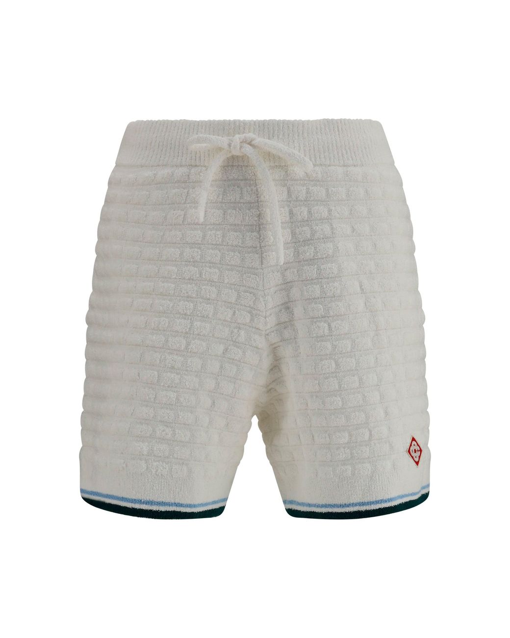 Casablanca Gray Bouclé Tennis Shorts for men
