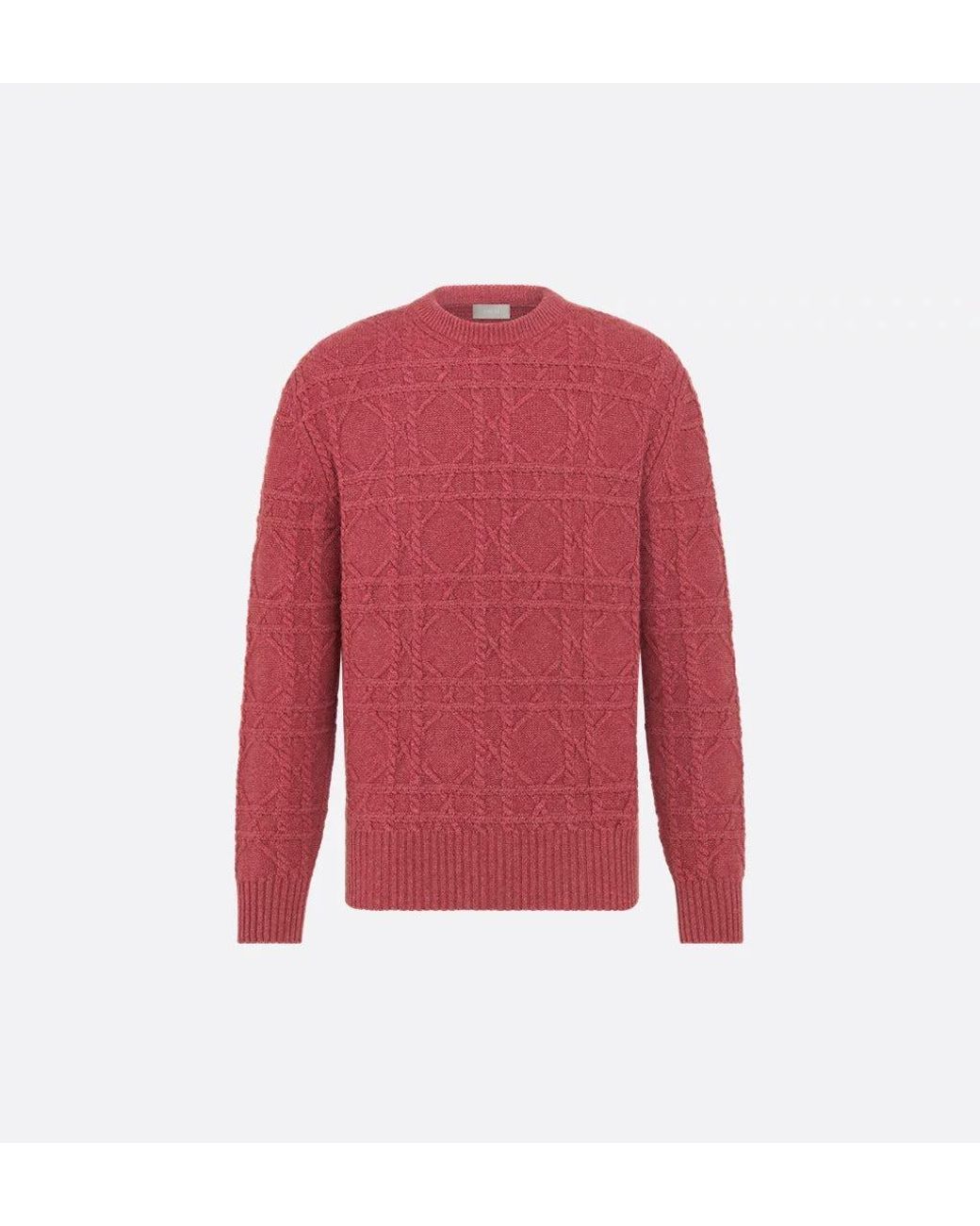 Dior Red Icons Cannage" Crewneck Sweater for men