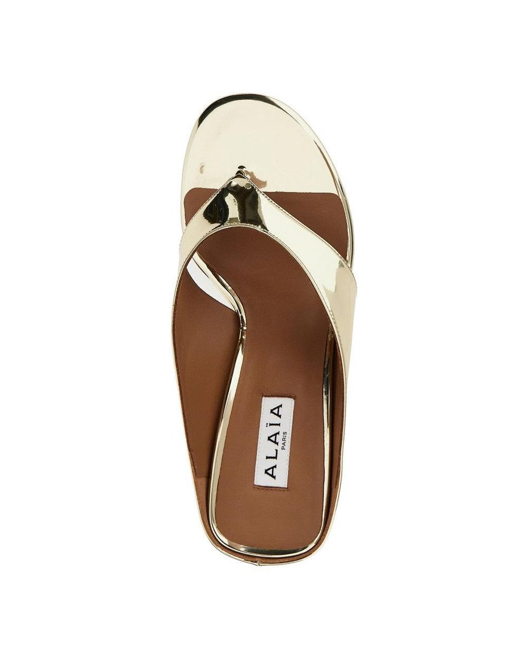 Alaïa Natural 'Cube' Thong Mules