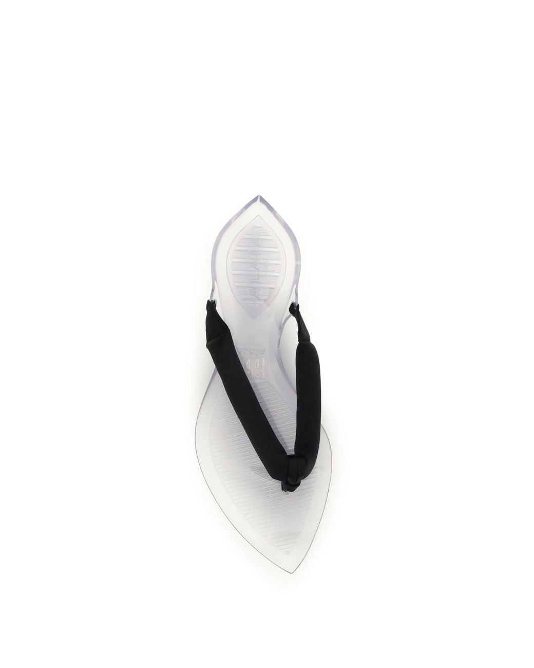Alaïa White Flip-Flop Sandals Satin