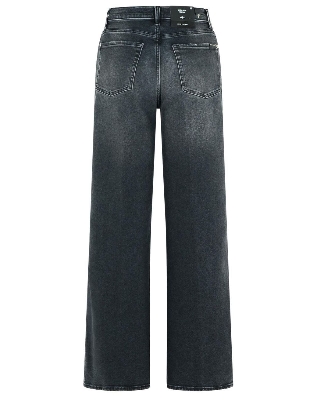 7 For All Mankind Blue Cotton Blend Jeans
