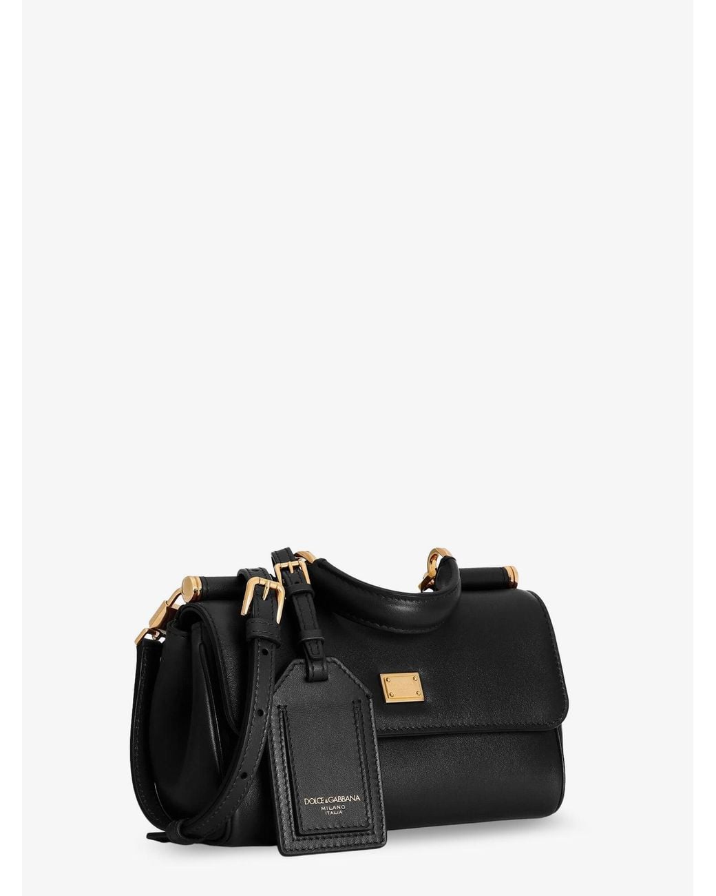 Dolce & Gabbana Black Dolce & Gabbana My Sicily Mini Leather Handbag