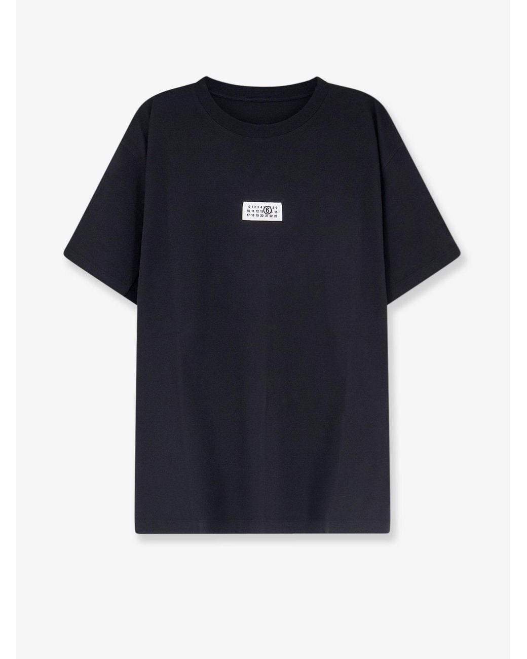 MM6 by Maison Margiela Black Numeric Cotton T-Shirt for men