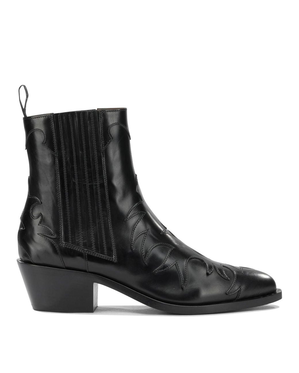 Sartore Black "Parma 45 Mm" Cowboy Ankle Boots