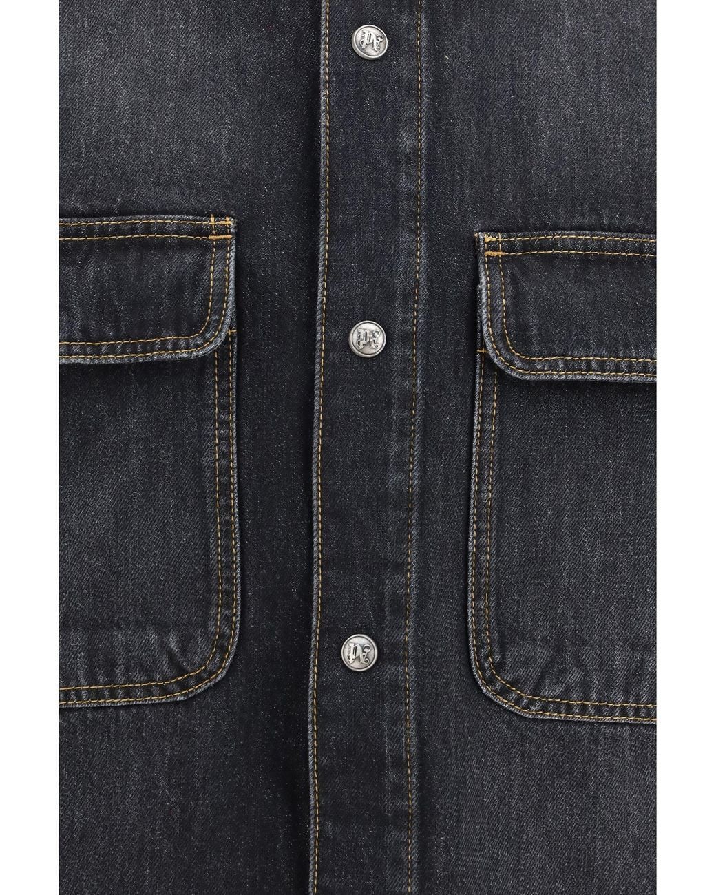 Palm Angels Blue Denim Shirt Vintage for men