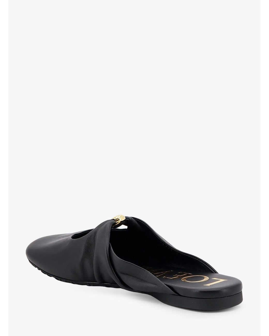 Loewe Black Pebble Soft Low Leather Sandals