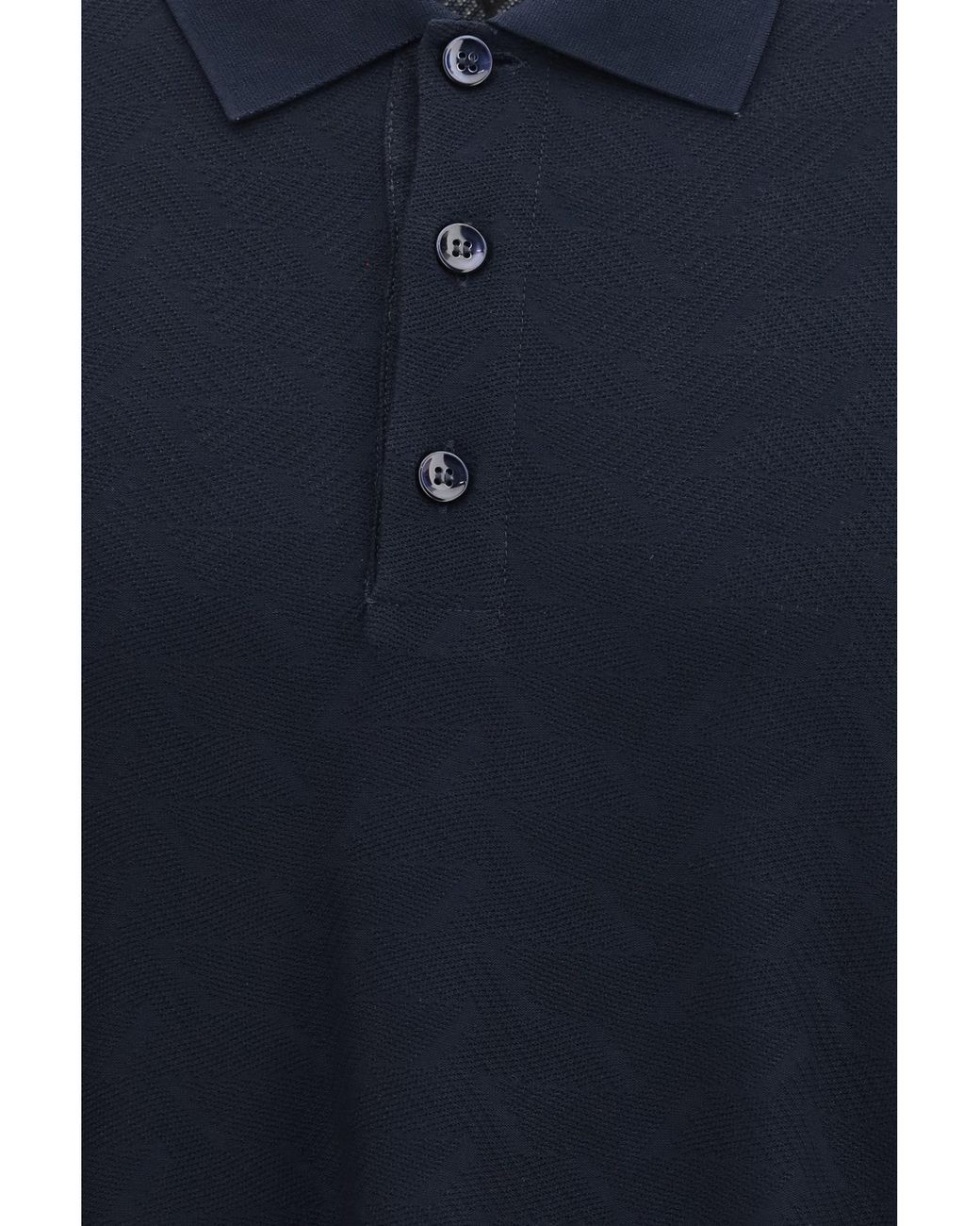 Giorgio Armani Blue Viscose And Polyester Polo Shirt for men