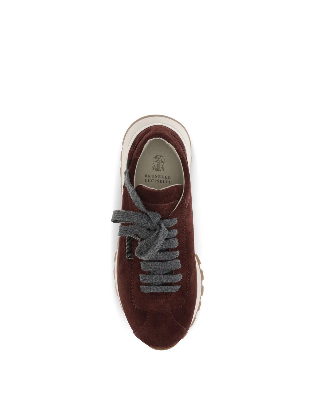 Brunello Cucinelli Brown Runner Sneakers Dark Ruby