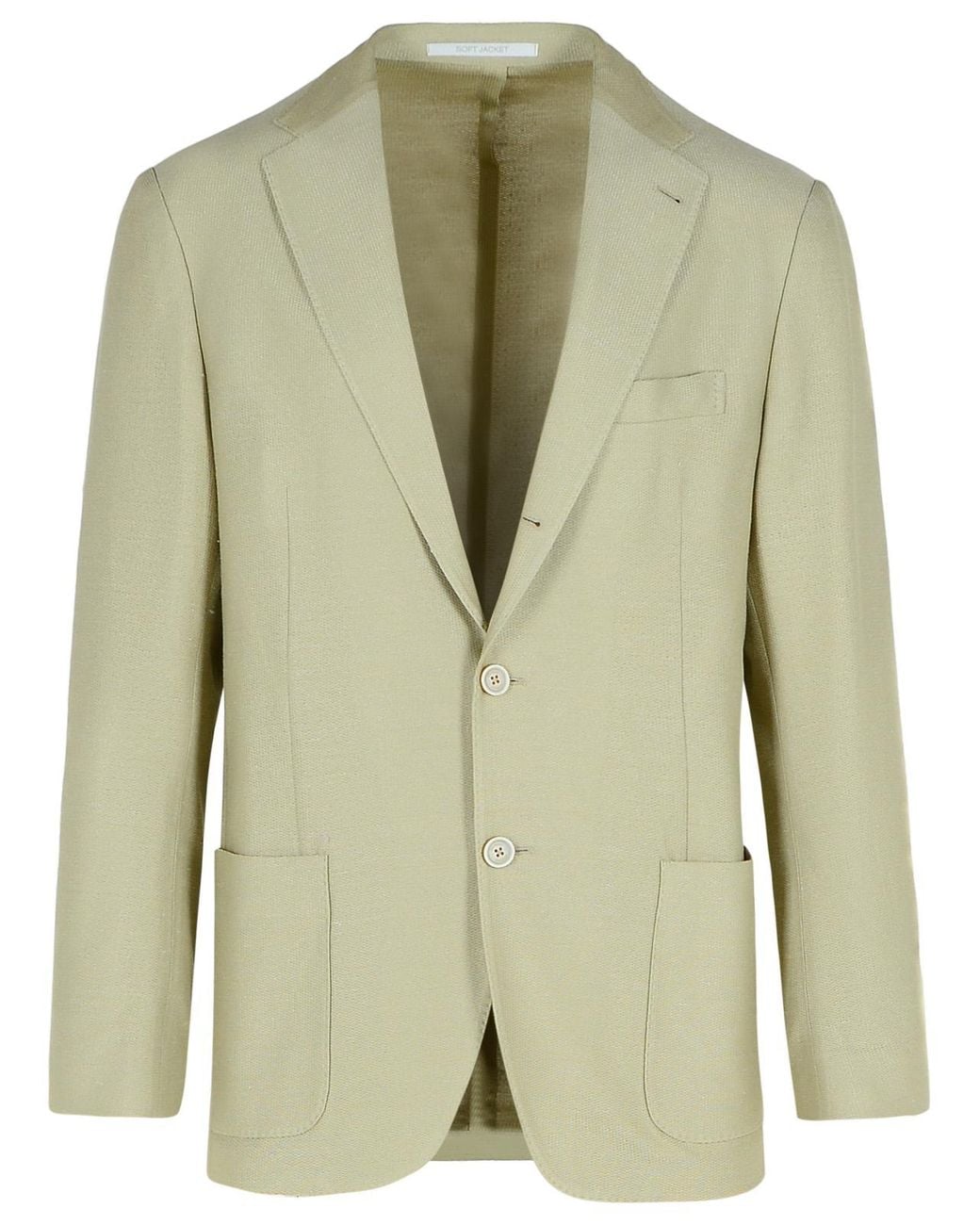 Eleventy Green Cream Cotton Blend Blazer for men