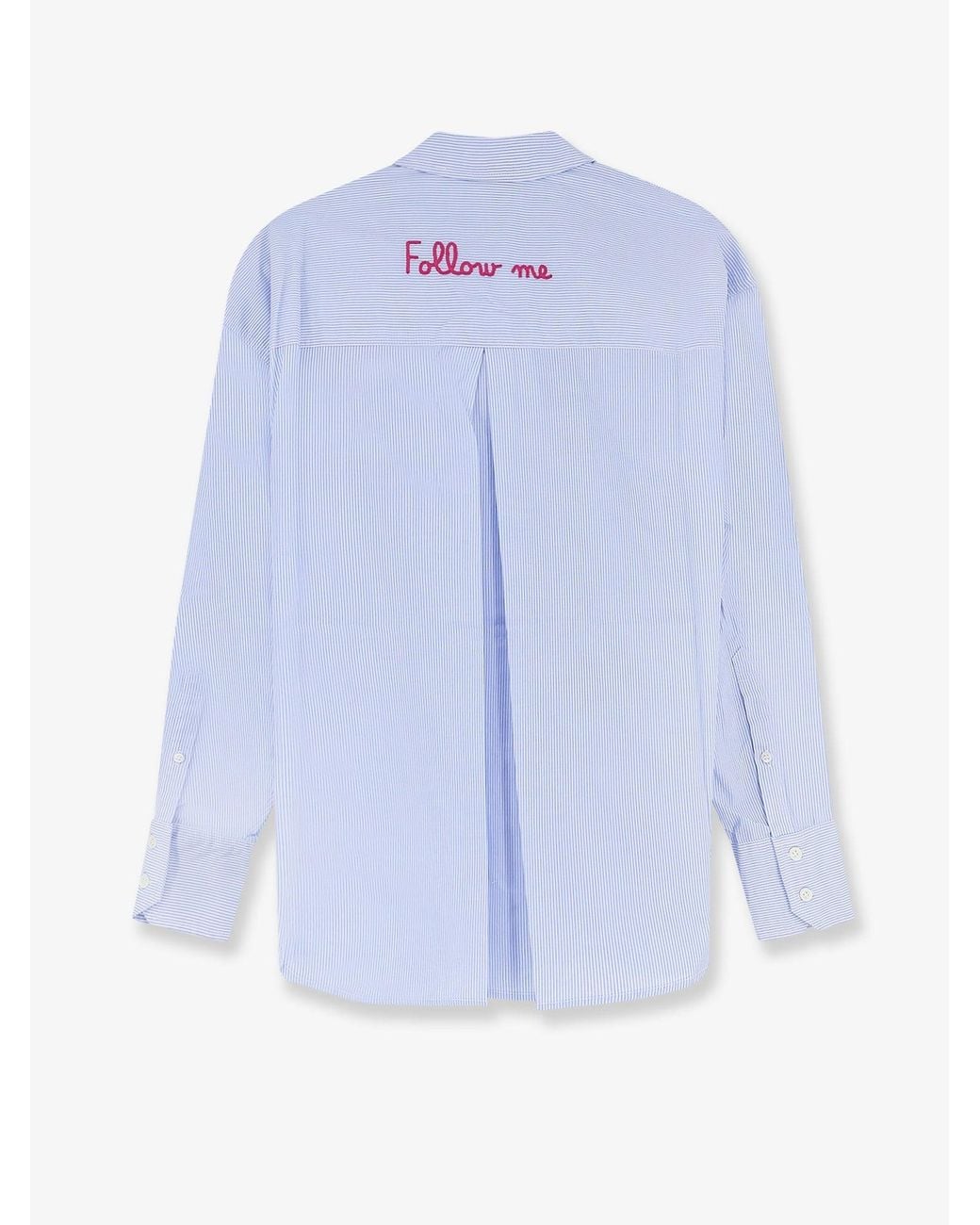 Mc2 Saint Barth Blue Shirt Cristal Cotton