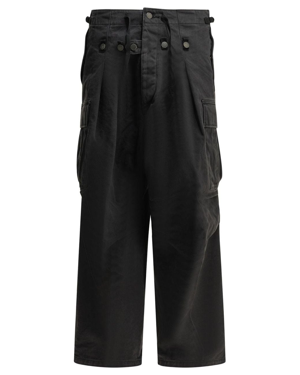 Kapital Black Rip Stop Jumbo Cargo Pants for men