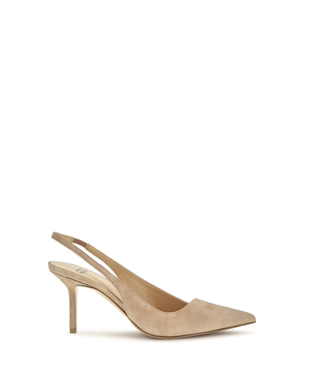 Francesco Russo Natural Suede Slingback Pumps