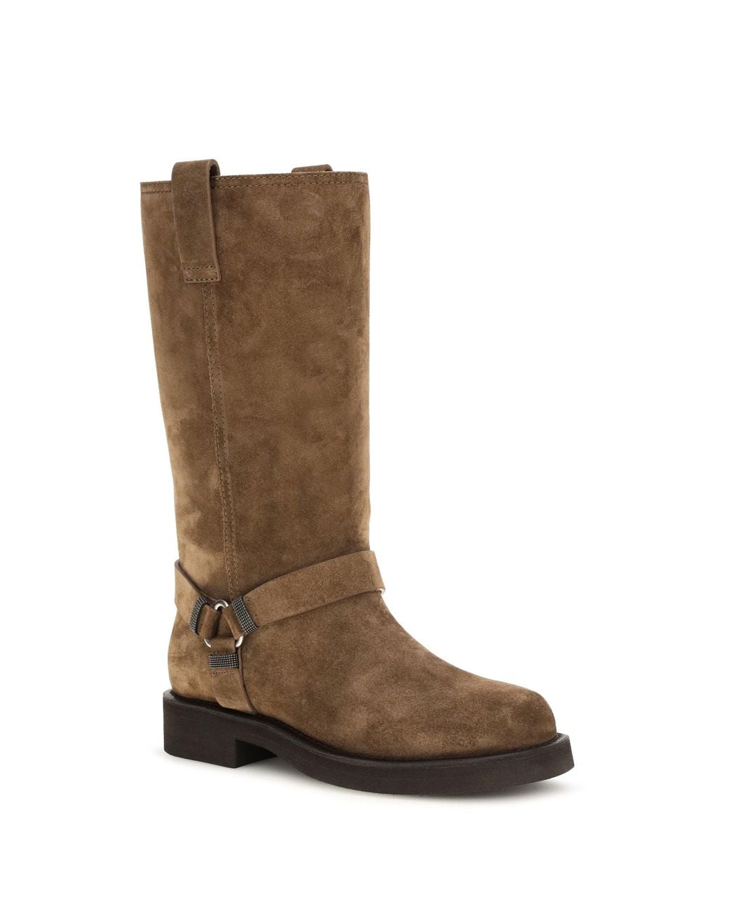 Brunello Cucinelli Brown Suede Boots