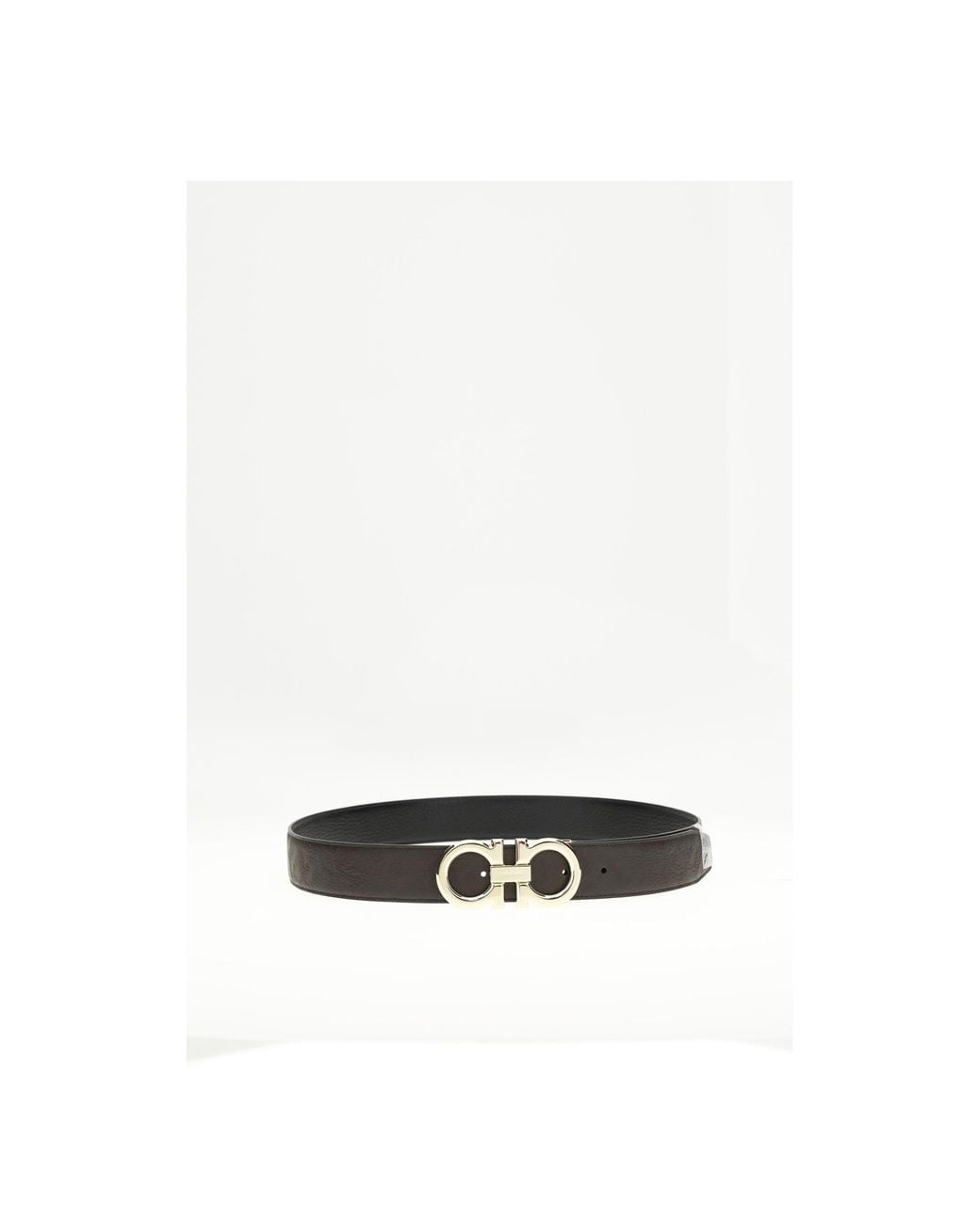 Ferragamo White Reversible And Adjustable Gancini Belt for men