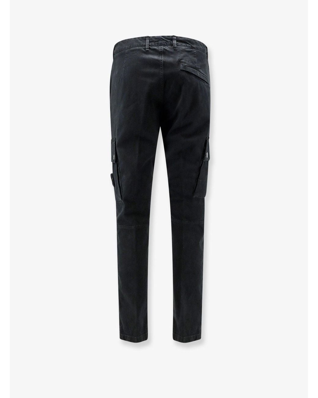 Stone Island Blue Cargo Stretch Organic Cotton Trousers for men