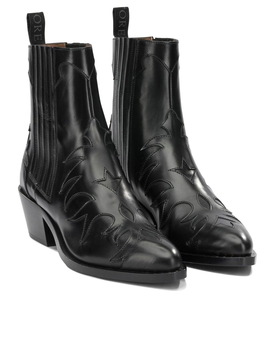 Sartore Black "Parma 45 Mm" Cowboy Ankle Boots