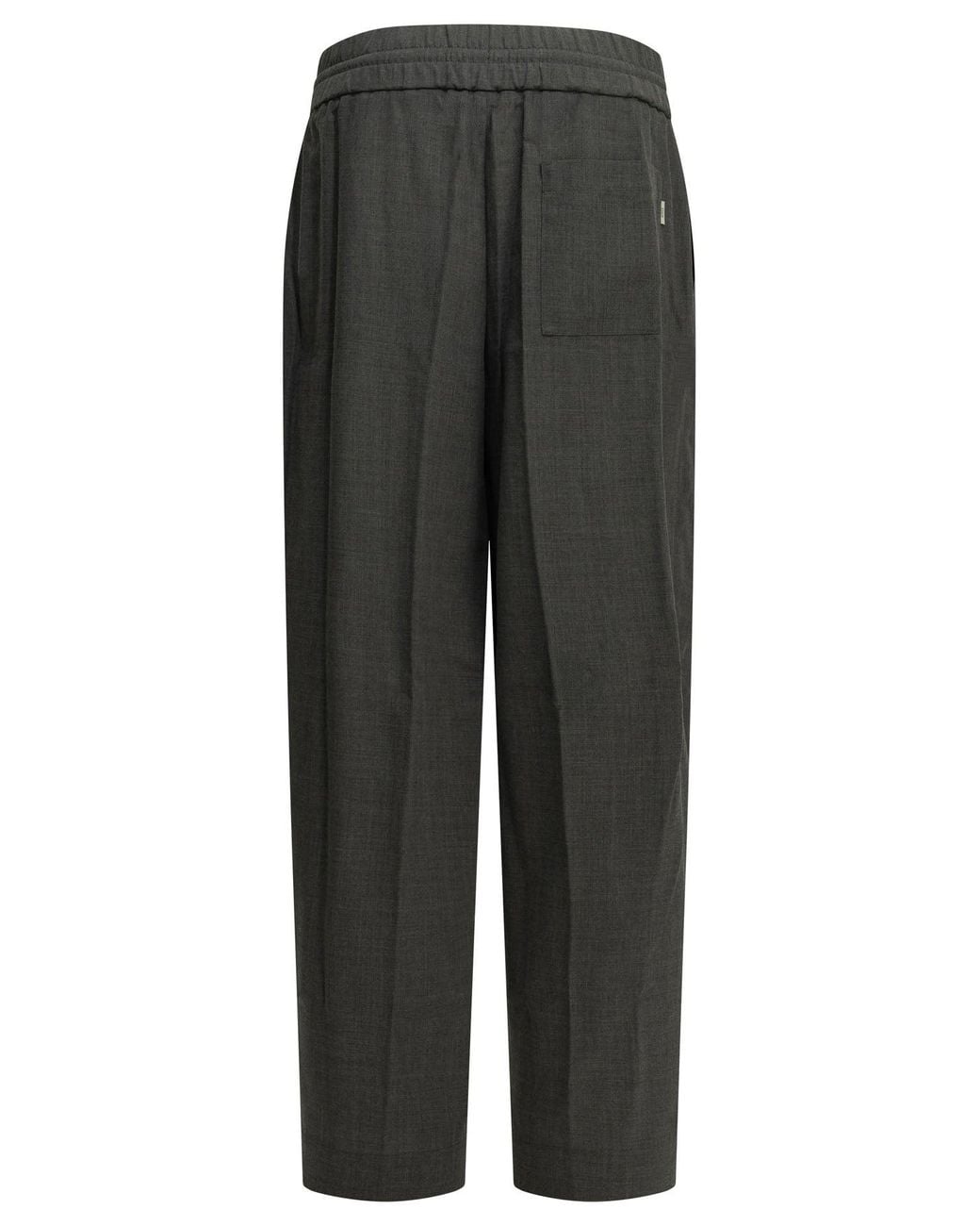 AMI Gray Casual Wool Pants for men