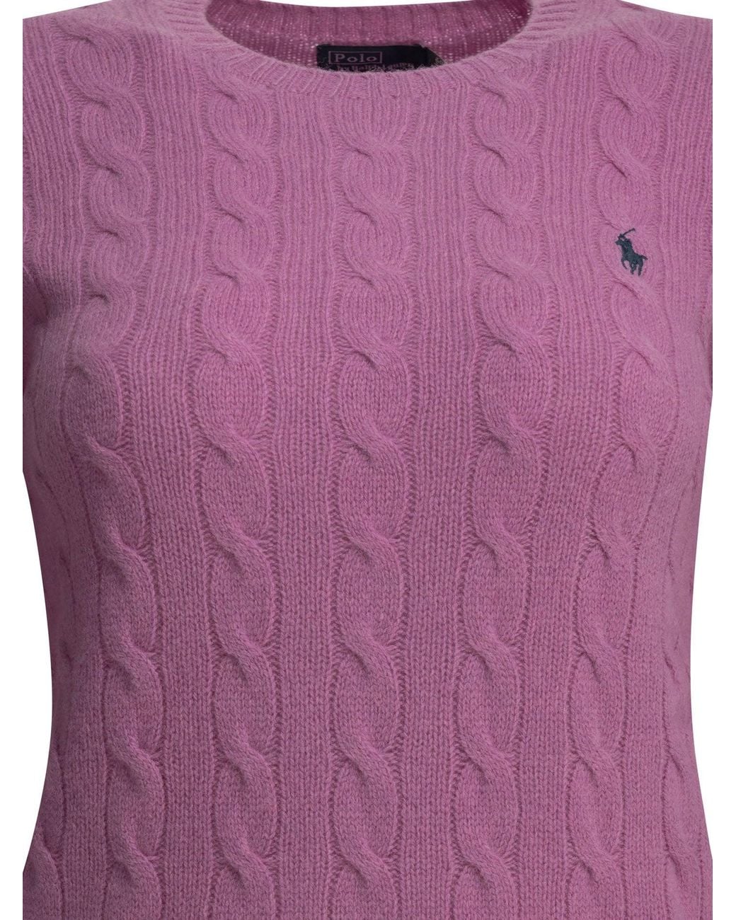 Polo Ralph Lauren Purple Crew-Neck Sweater Thistle