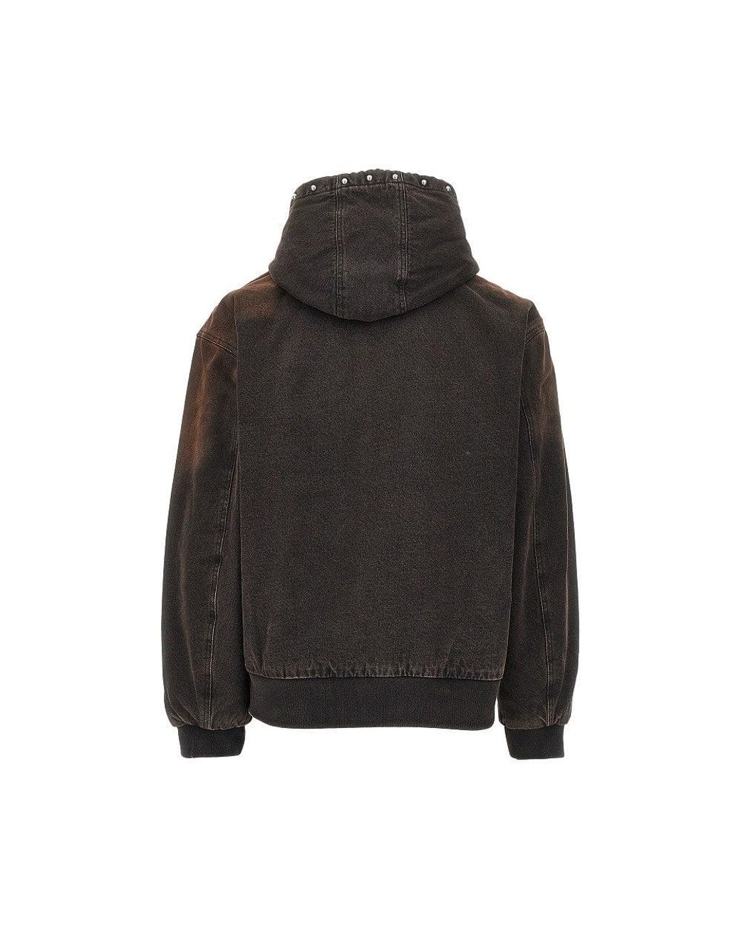 Obey Black Studded Denim Blouson Jacket for men