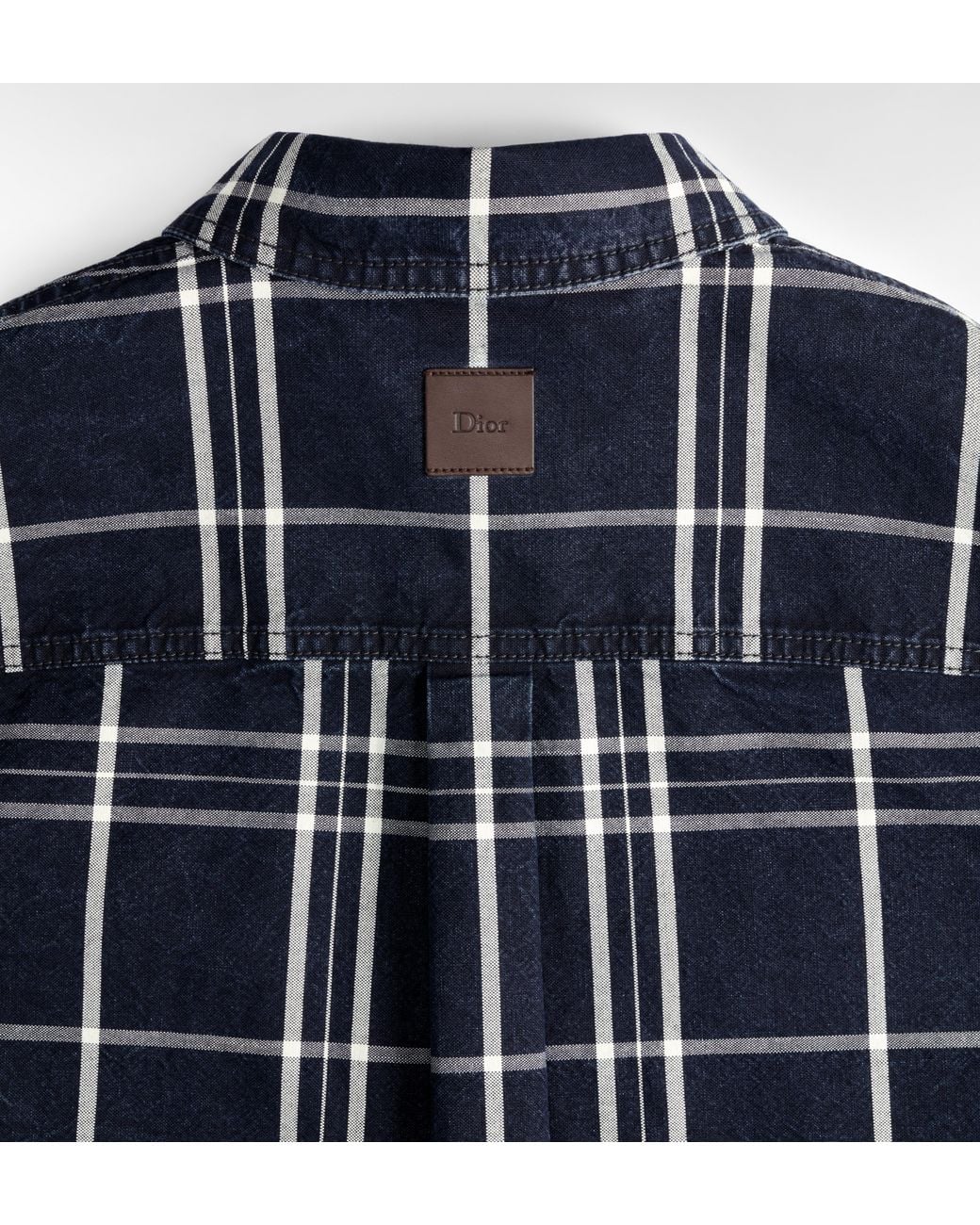 Dior Blue Overshirt Denim Jacket Check for men