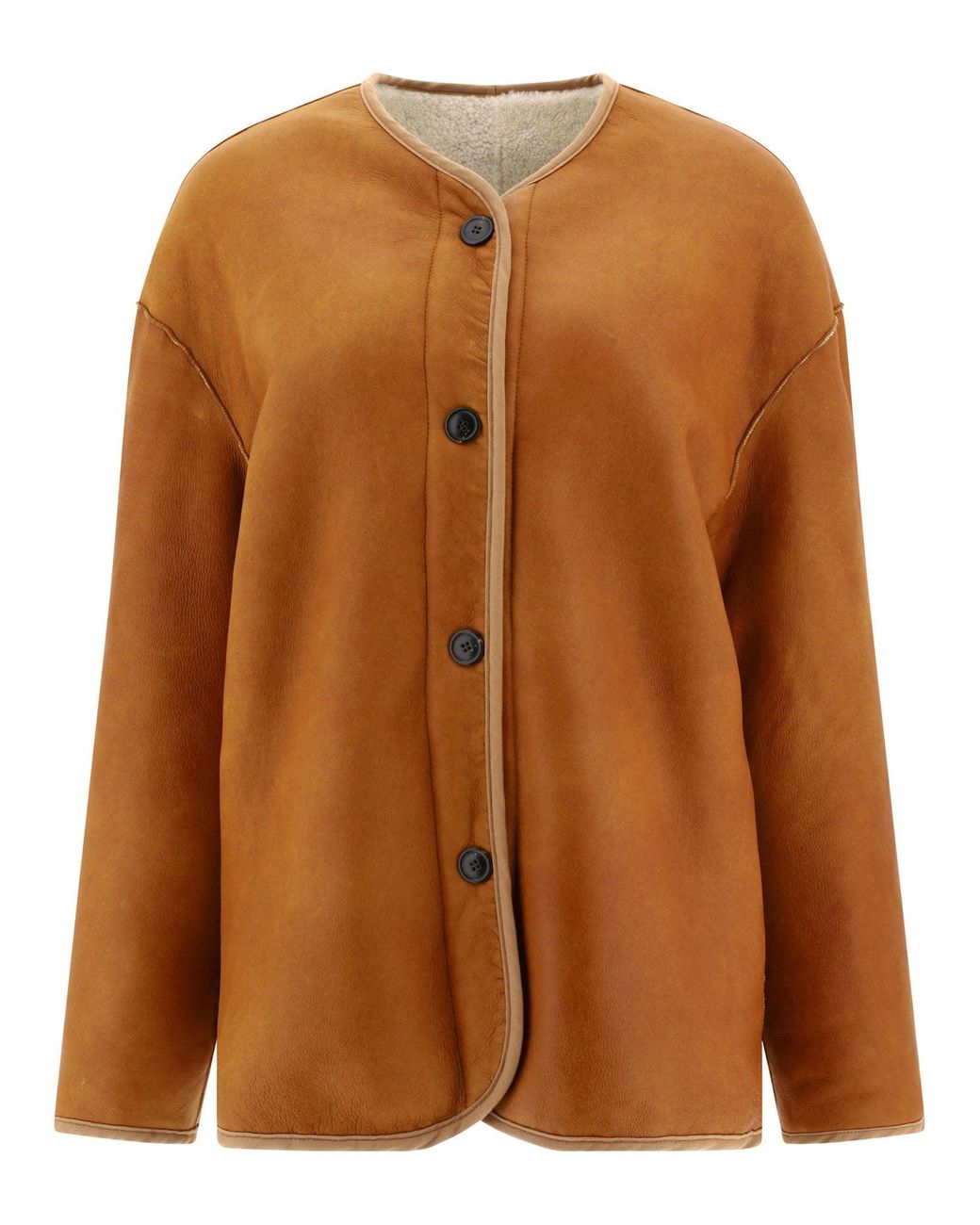 Giovi Natural Reversible Shearling Jacket Jackets