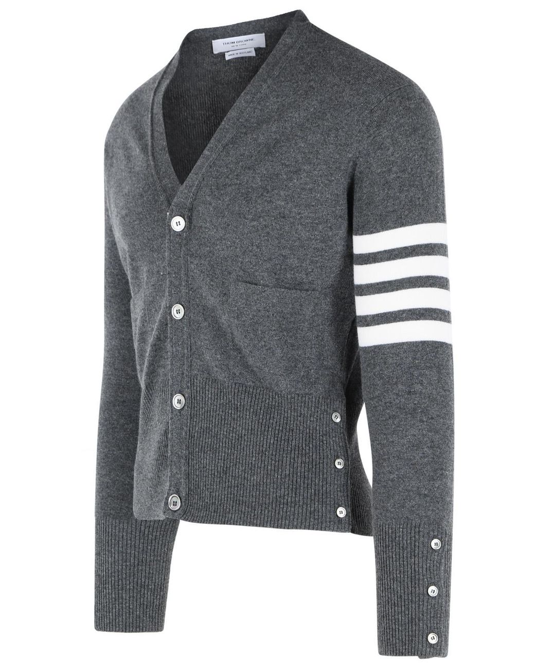 Thom Browne Gray 'Classic 4 Bar' Cashmere Cardigan