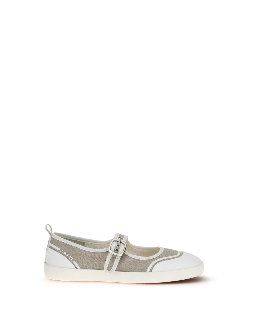 CAREL PARIS White Canvas Sport Ballerinas