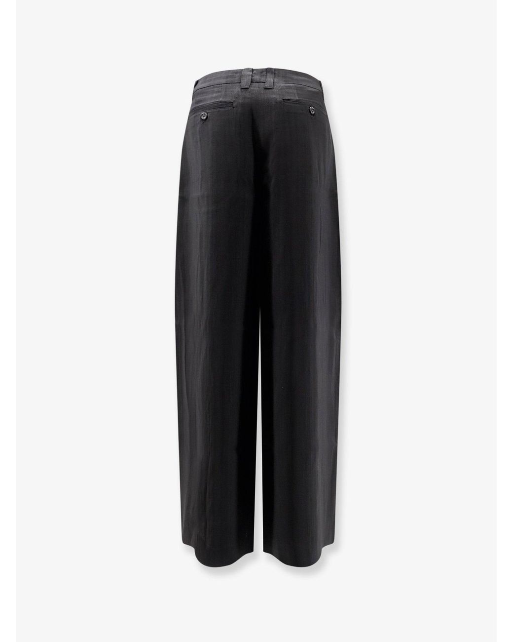TONYWACK Black Airy Rayon Trousers