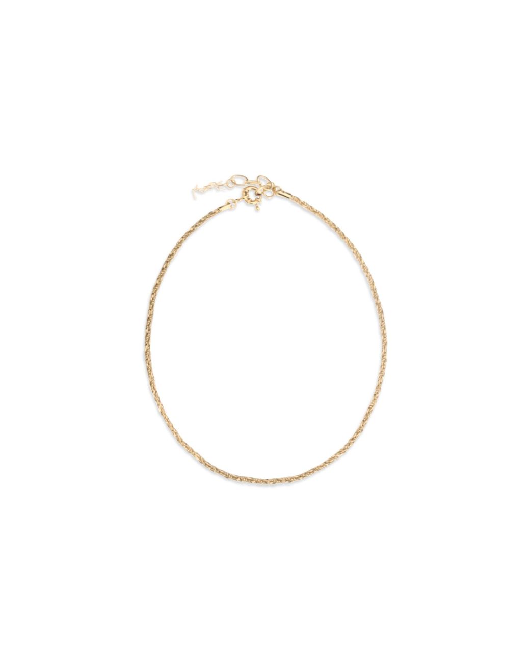 Saint Laurent White Metal Chain Necklace