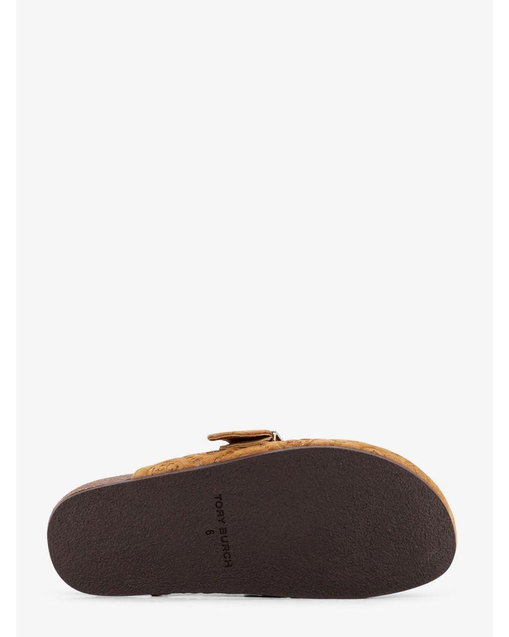 Tory Burch Brown Mellow Jacquard Suede Mule