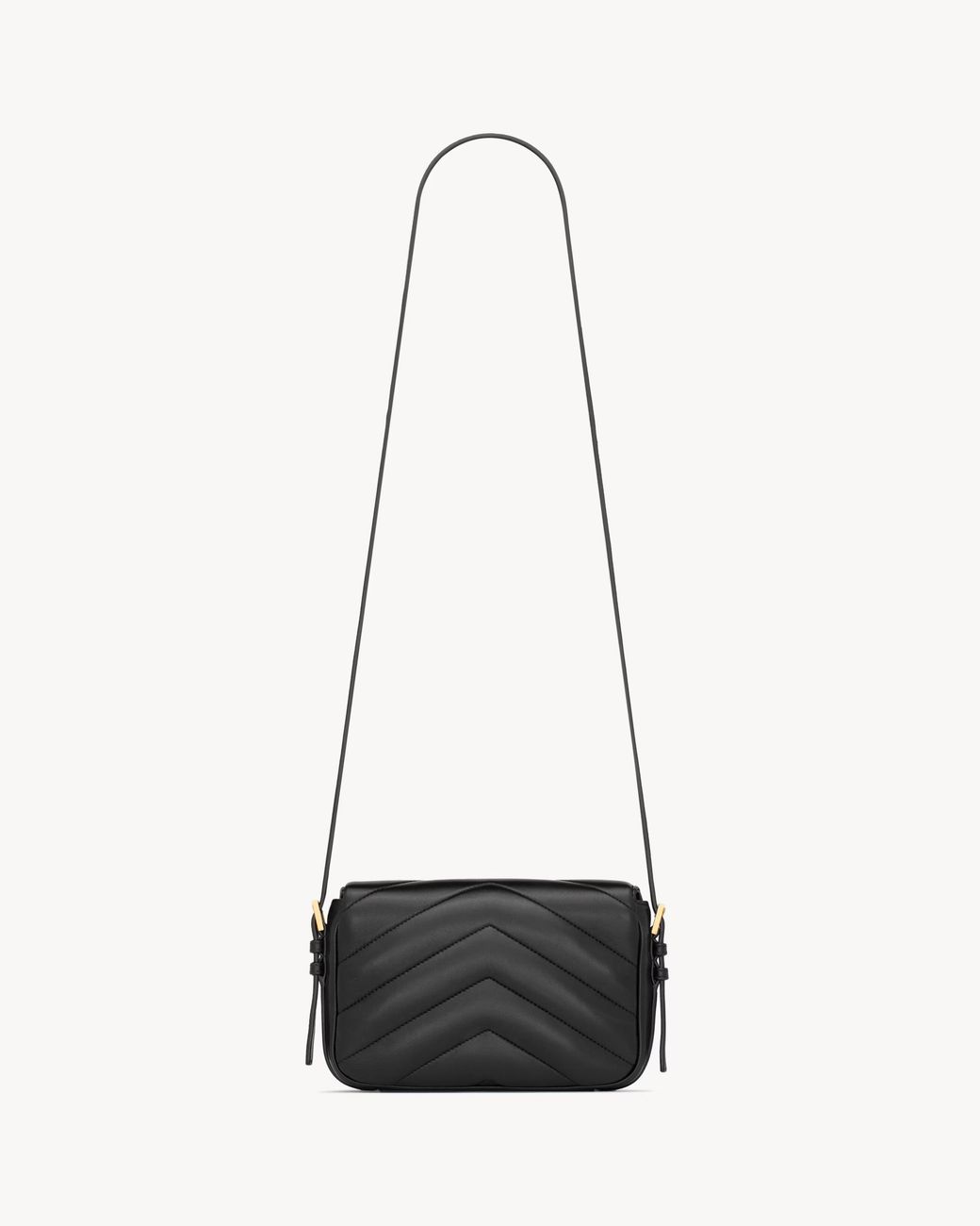 Saint Laurent White Loulou Small Crossbody Bag
