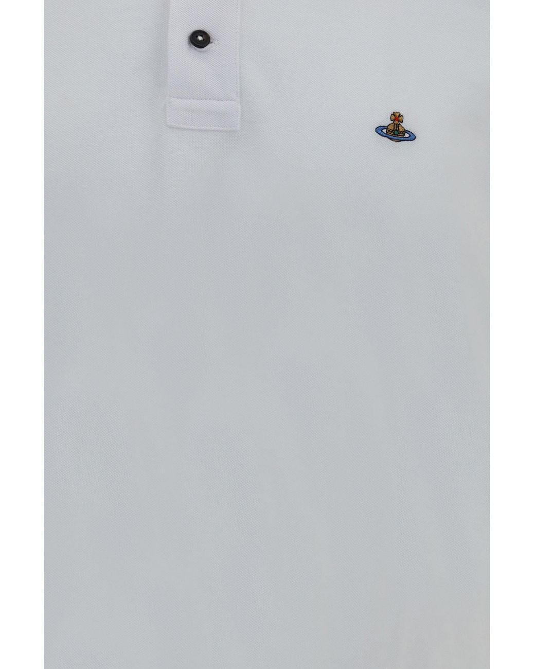 Vivienne Westwood White Oversized Long-Sleeve Polo for men
