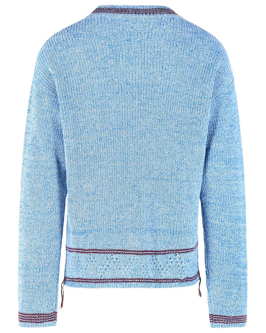 Marni Blue Light Cotton Sweater for men