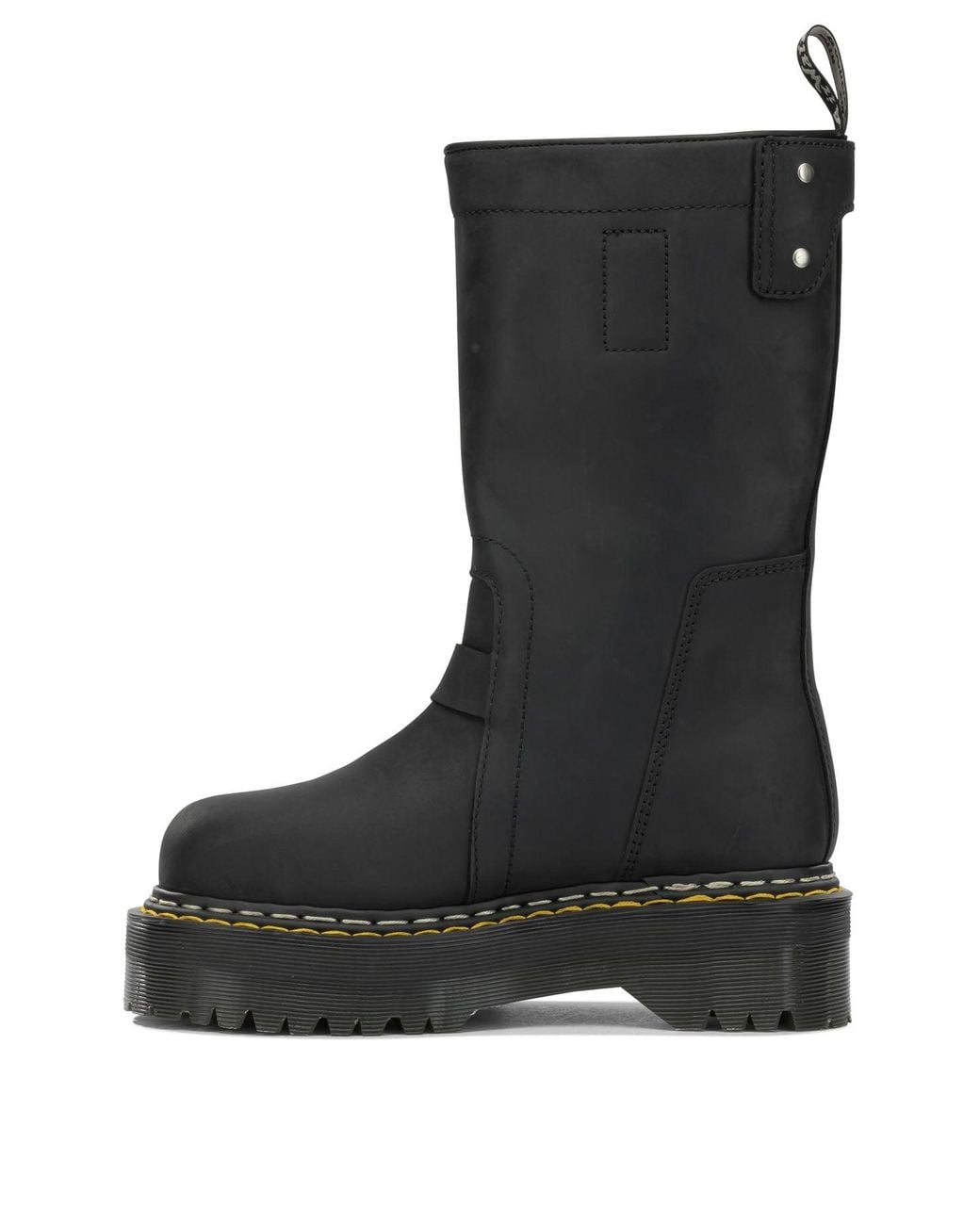 Rick Owens Black X Dr. Martens Quad Sole Ankle Boots