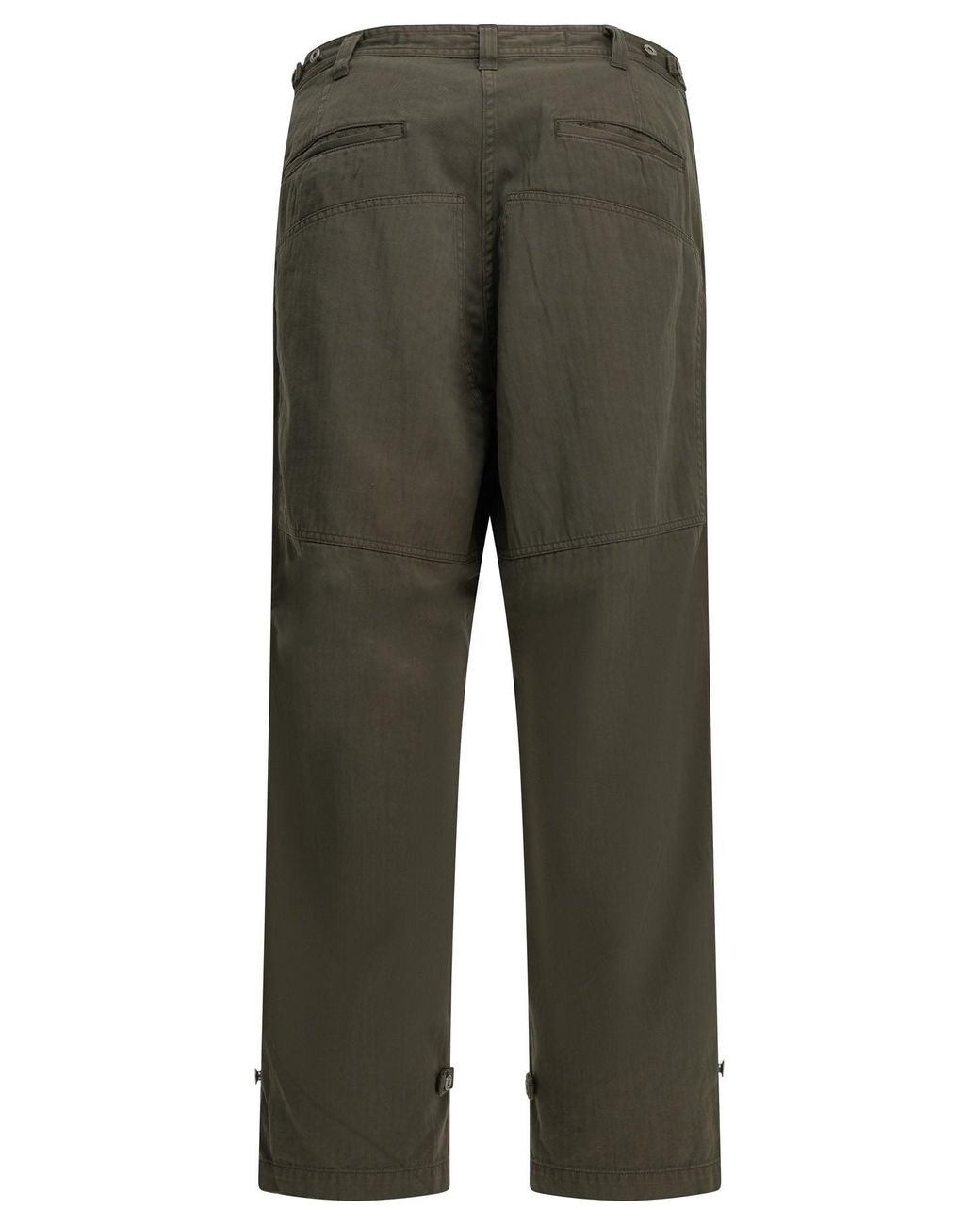 A.PRESSE Gray "Double Knee" Cargo Pants for men