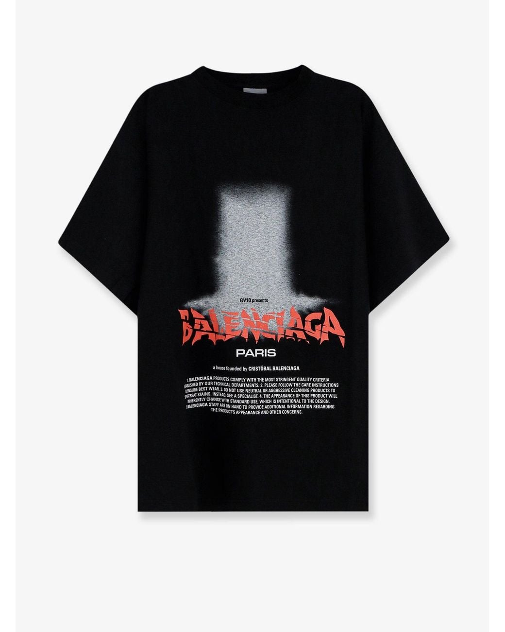 Balenciaga Black The Door Cotton T-Shirt for men
