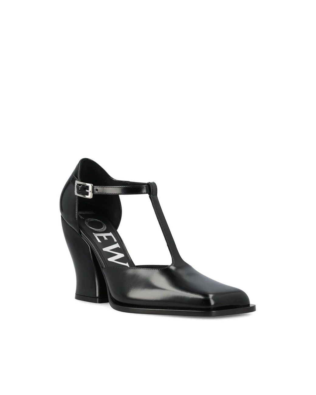 Loewe White Décolleté T-Bar Onda 90Mm Pumps