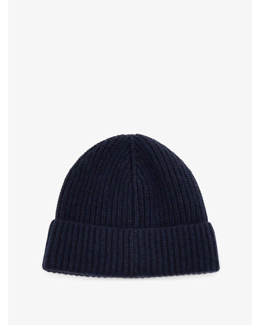 Dolce & Gabbana Blue Dolce & Gabbana Ribbed Cashmere Hat for men