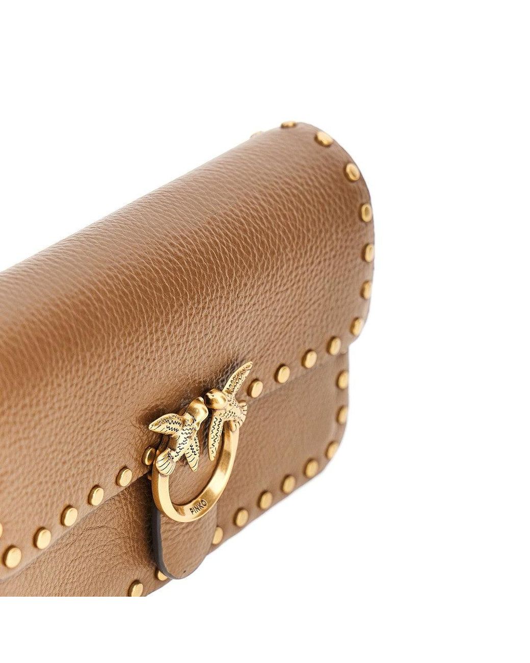 Pinko Brown Baby Love Bag One Slouchy Leather Bag