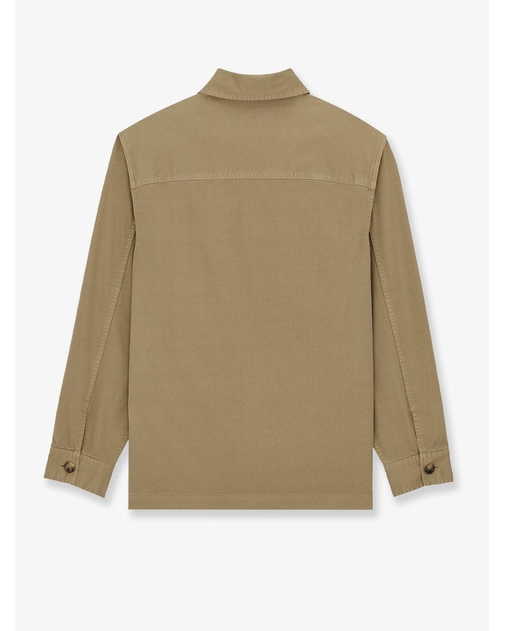 Saint Laurent Natural Cassandre Certified Cotton Overshirt for men