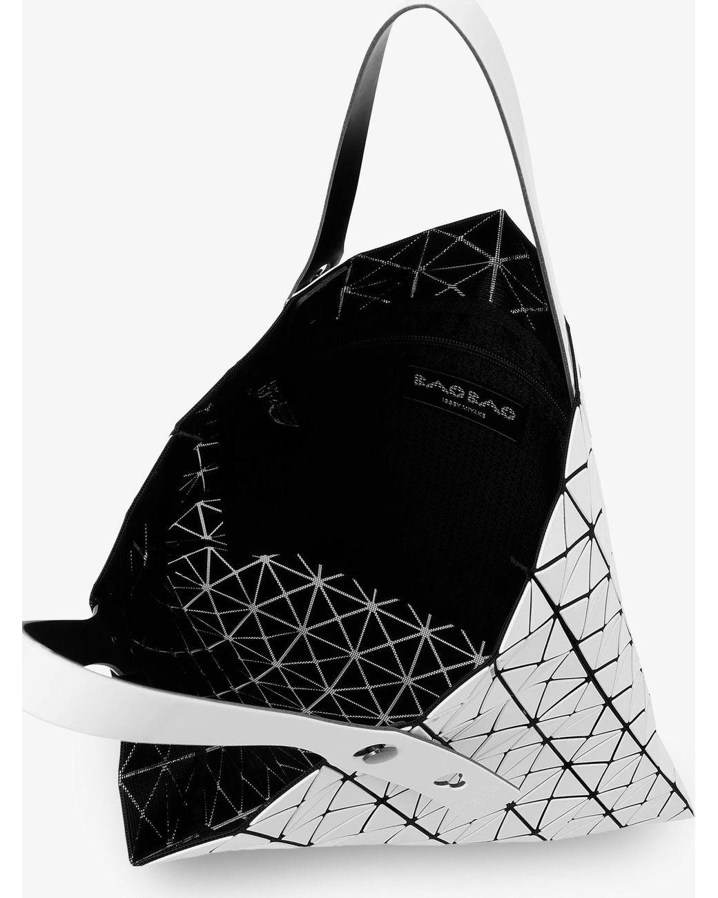 Issey Miyake White Prism Tote Pvc Shoulder Bag