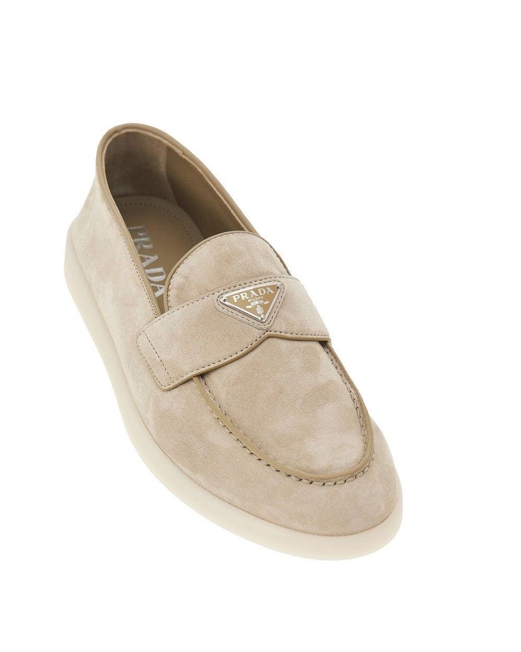 Prada Natural Suede Leather Loafers for men