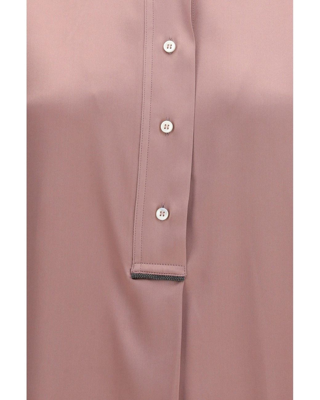 Brunello Cucinelli Pink Silk Shirt