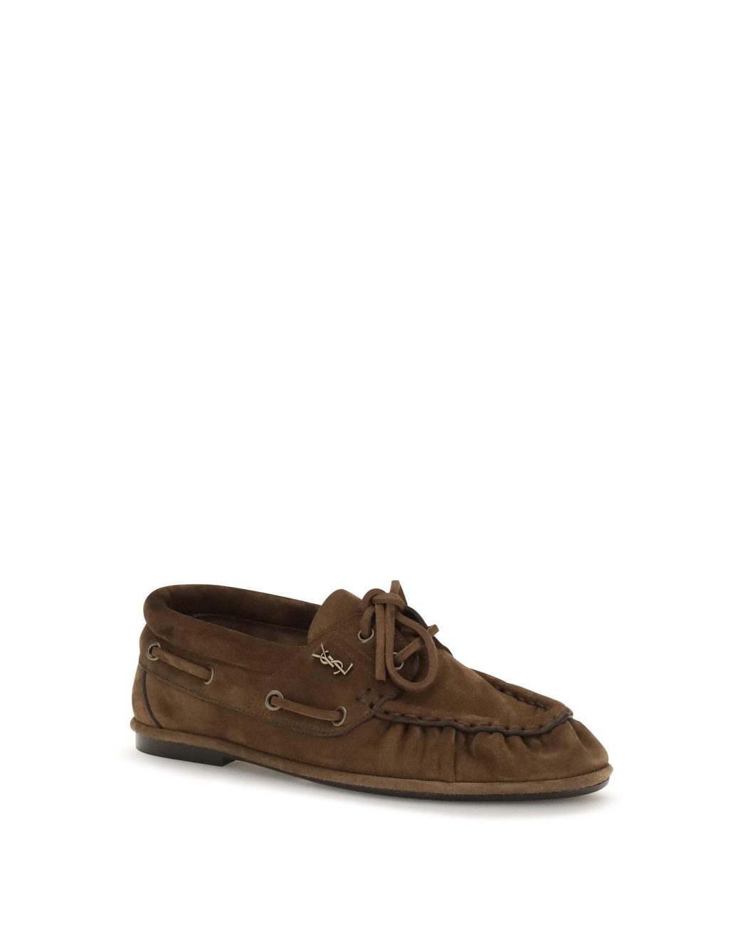 Saint Laurent Brown Suede Loafers Sigaro