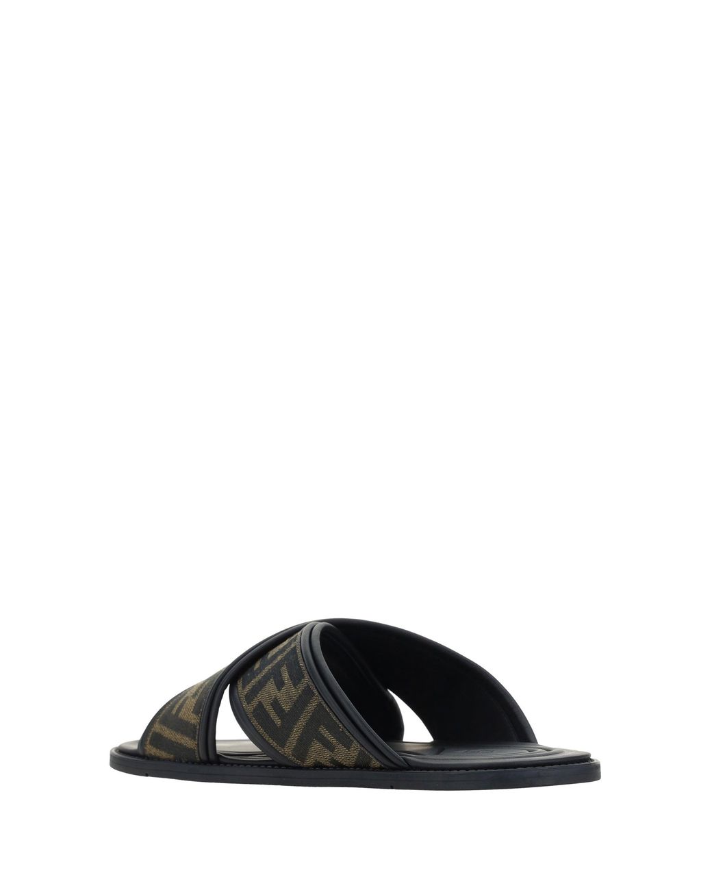 Fendi Black Ff Sandals for men