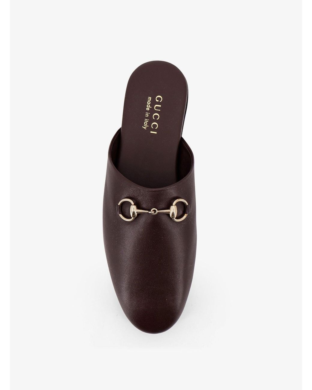 Gucci Brown Leather Mule With Horsebit