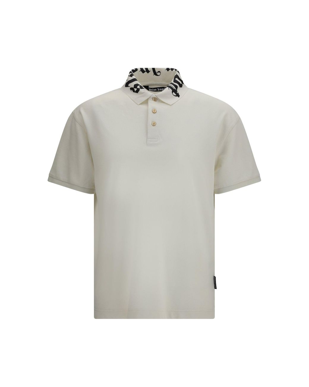 Palm Angels Gray Neck Logo Polo for men