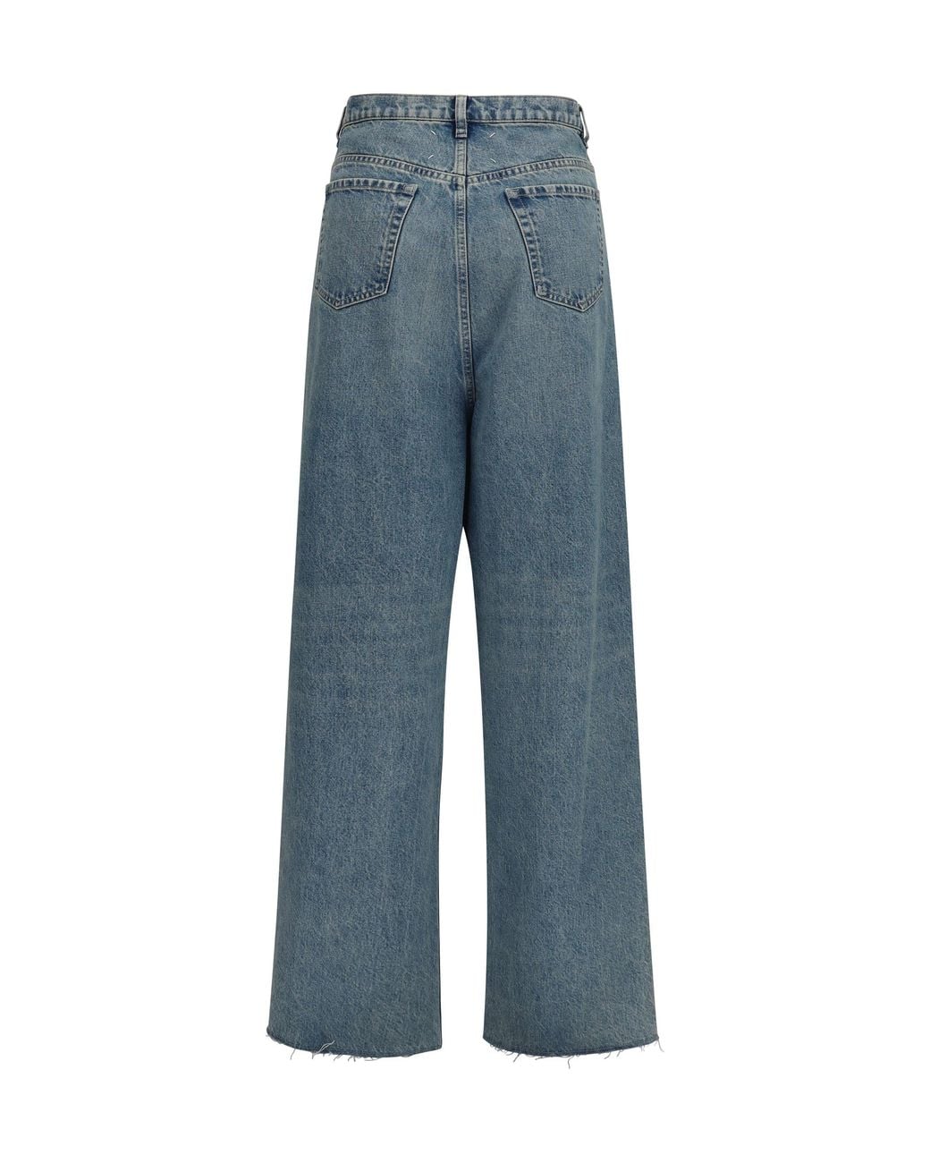 Margiela Blue Wide-Leg Jeans Ice