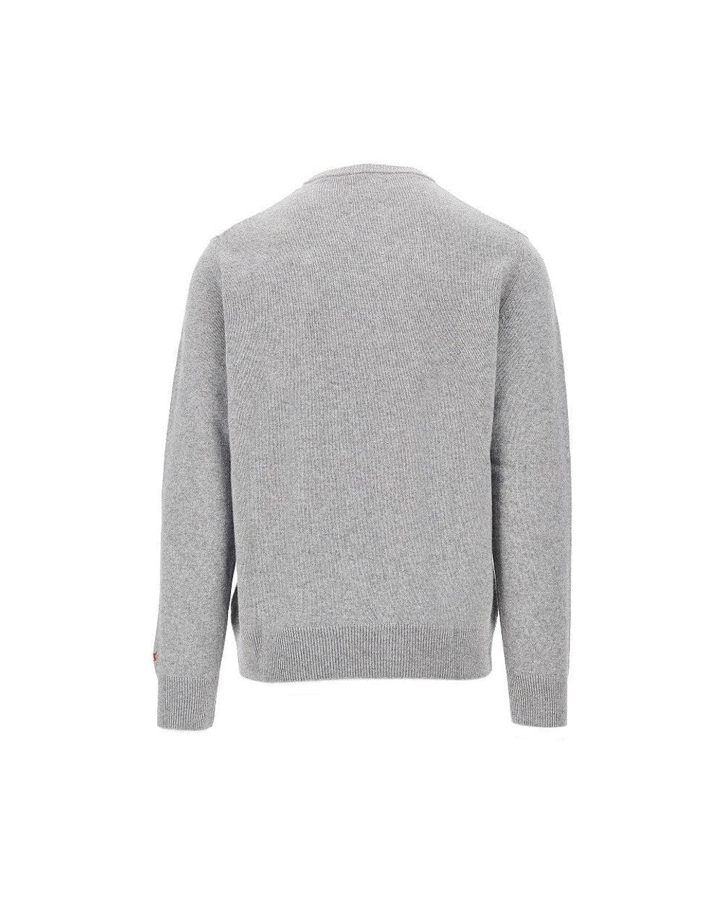 Mc2 Saint Barth Gray 883 Special Edition Heron Sweater for men